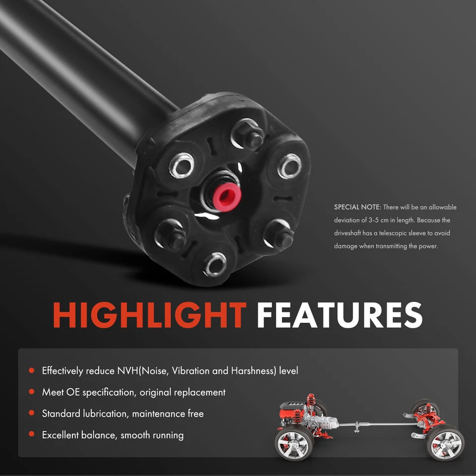 Conjunto de eje de transmisión trasero para BMW E66 745Li 2003-2005 750Li 2006-2008 Foto 4 de 4