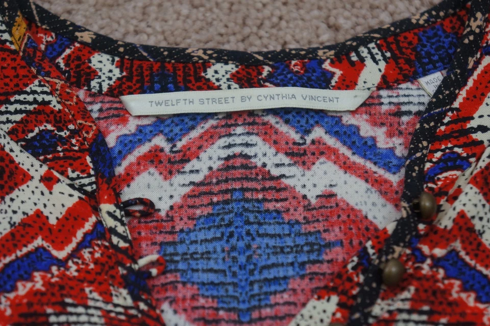 Top para mujer TWELFTH STREET by CYNTHIA VINCENT rayón multicolor talla P Foto 3 de 4