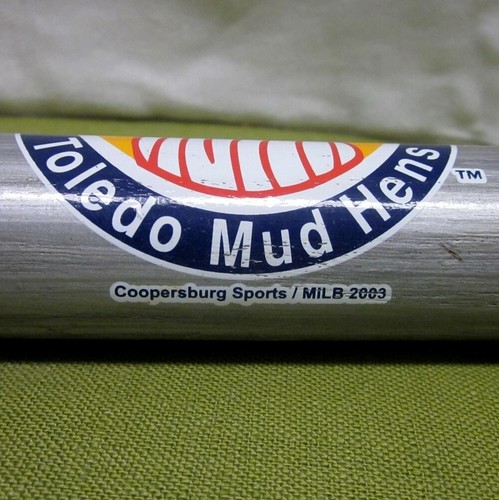 TOLEDO MUD HENS mini wood baseball bat Muddy logo Coopersburg Sports gray 2003 - Picture 2 of 2