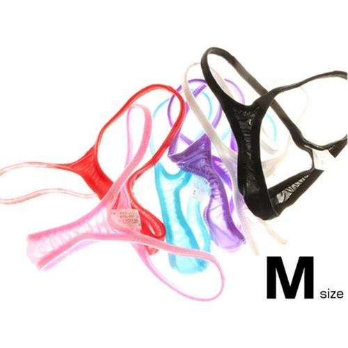 Sexy Hombres Tanga Ropa Interior T Espalda Micro Tiro Bajo Bikini Ver A Través Calzoncillos/ - Imagen 7 de 25
