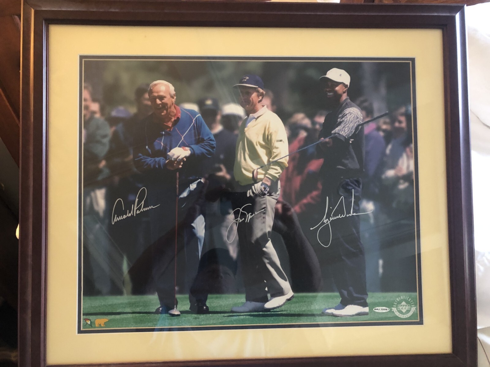 Jack Nicklaus Autographed Signed , Tiger Woods and Arnold Palmer 20X16 Photo 