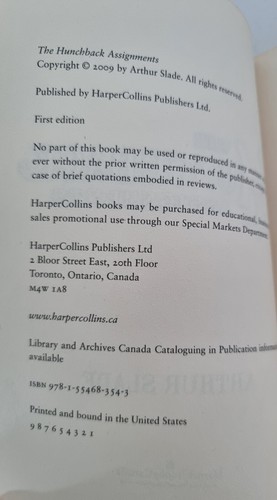 The Hunchback Assignments Arthur Slade SC Uncorrected Proof 2009 Rare - Picture 7 of 10