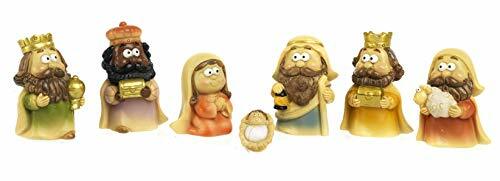 Paben Articoli Religiosi Set presepe Spiritoso 7 Personaggi cm. 4,3 Resina