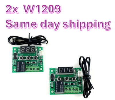 2 Pcs W1209 12V -50-110°C Digital Thermostat Temperature Control Switch Sensor