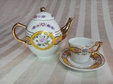 Vintage Miniature Imperial Porcelain Teapot, Cup and Saucer