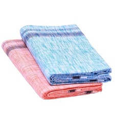 Men's Cotton Dhoti Sarong Lungi Swimwear Nightwear Unstitched 2 Meter, Pack-2