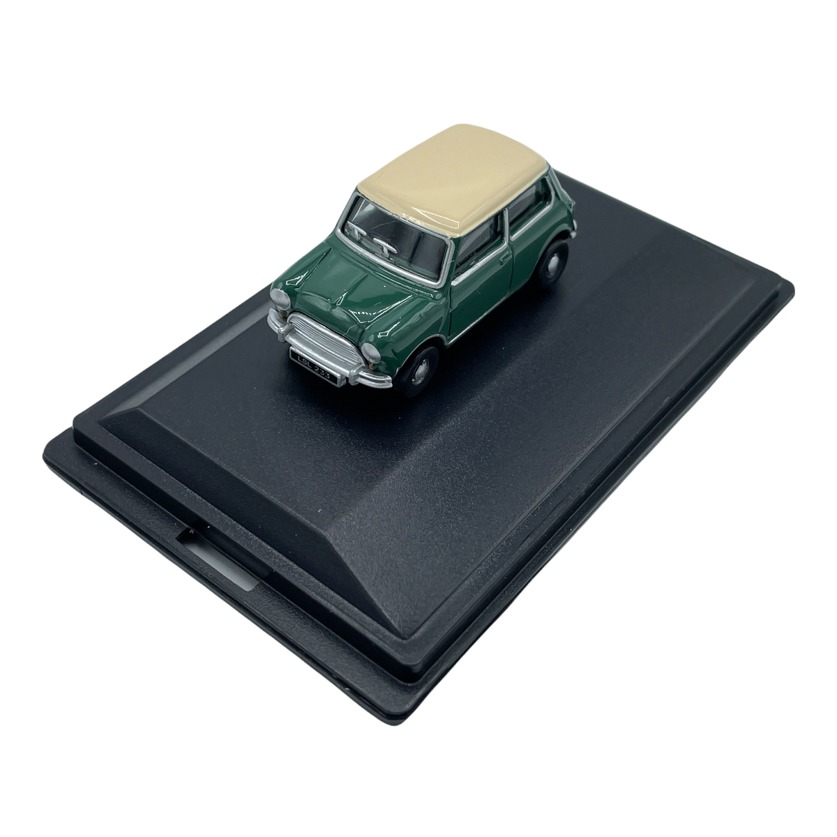 Austin Mini Cooper Almond Green with White Roof Diecast car 1:76