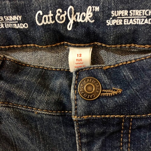 Cat and Jack Girl's Skinny Stretch Adjustable waist jeans unicorns Size 12plus - Picture 3 of 4