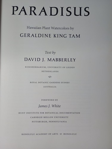 Paradisus Hawaiian Plant Watercolors by Geraldine King Tam Hardcover Book 1998 - Bild 3 von 4