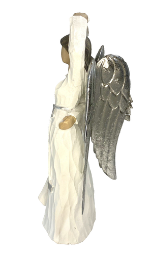 Friends Angel Figurine Brunette Heart Stars 8 in - Picture 3 of 3