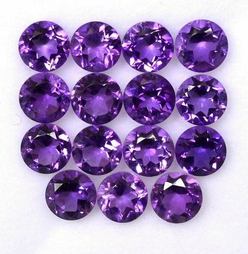 Piedra preciosa calibrada suelta corte facetado redondo amatista natural lista para joyería - Imagen 31 de 33