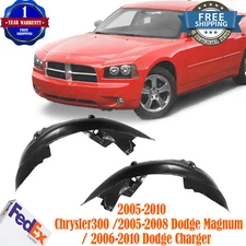 Fender Liner Set For 2005-2010 Chrysler 300 2006-2010 Dodge Charger Front 2Pcaku