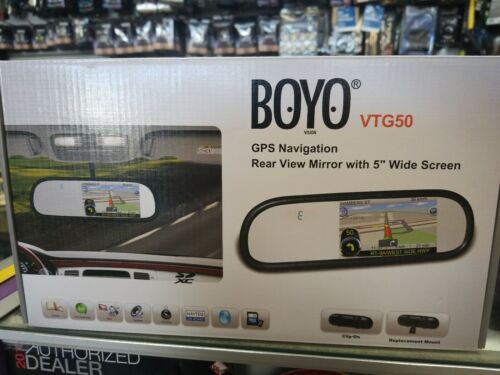 Boyo VTG50 5-Inch Rear View Mirror Monitor with Navigation