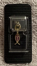 NIP Ichthys, Jesus fish dangling 9mm Italian Modular Link Charm for bracelet