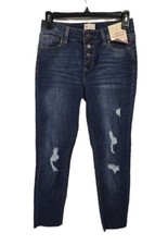 Pantalones de mezclilla So SuperStar súper ajustados cintura alta botón mosca niñas talla 12 nuevos con etiquetas