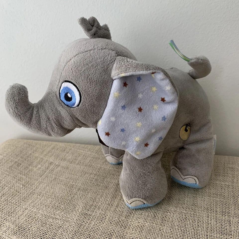Garanimals Elefante Llave en Mano Cuerda Musical Movimiento Peluche Estrella Brillante Juguete Azul Foto 3 de 4