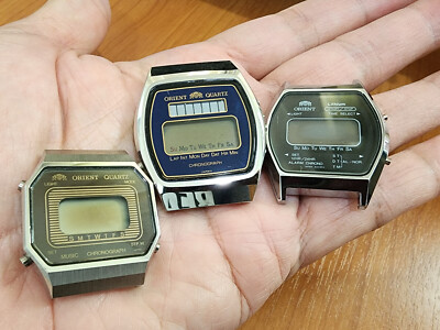 Lot 3 Vintage Orient Lcd g678608-40 p820302-40  FF761109-40 Fix Repair or parts.