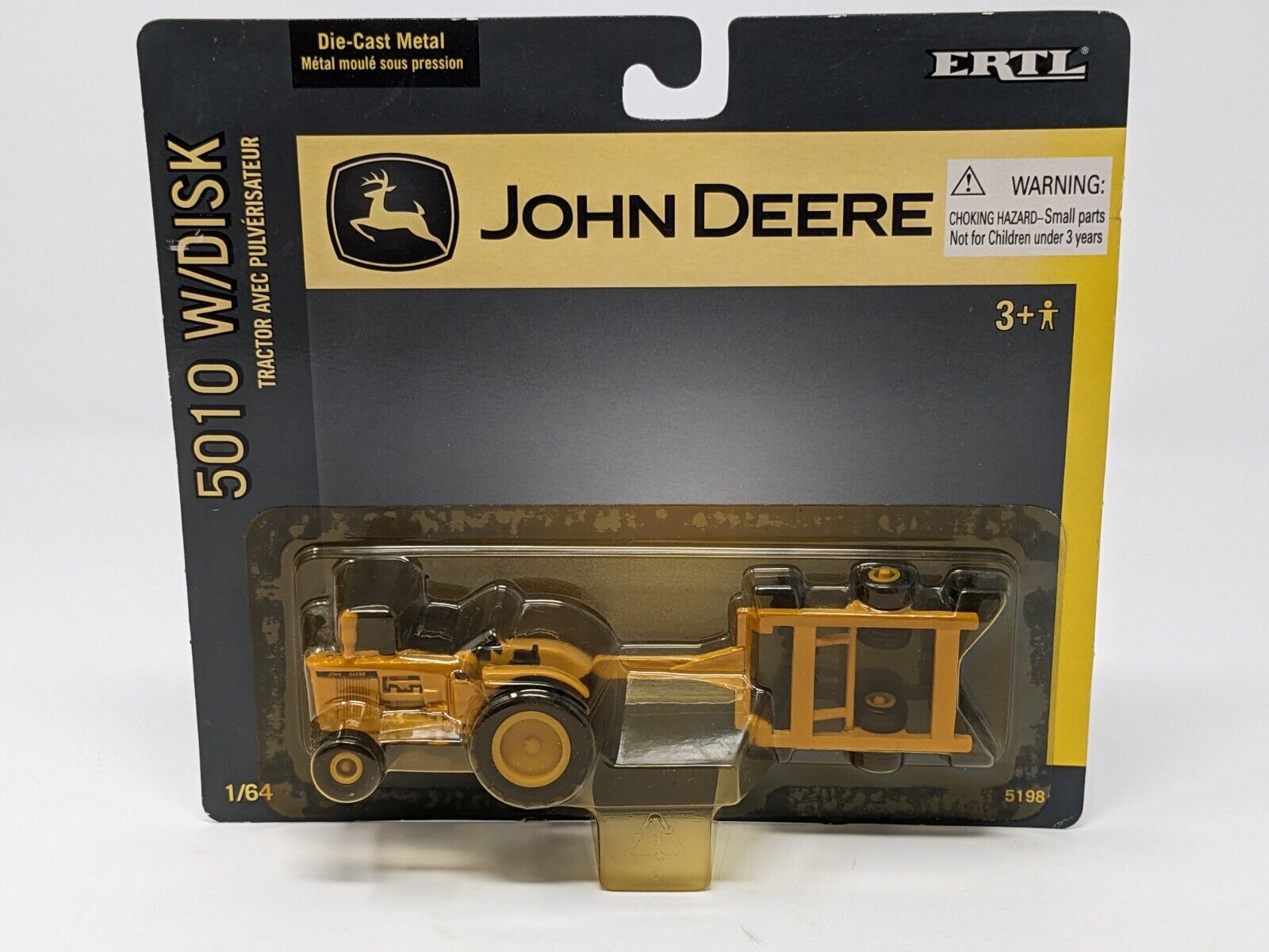 2004 Ertl JOHN DEERE 5010 Tractor W/Disk Die-Cast Metal NEW 1/64 #5198