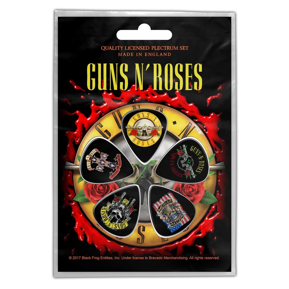BLACK FLAG Guns 'N' Roses Logos 5 x Guitar Plectrum Pack