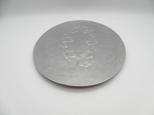 VTG Hand Forged Hammered Aluminum Everlast Tray 11" MCM Embossed Floral Design - Picture 5 of 9