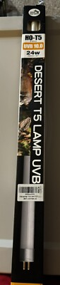 T5 HO UVB Reptile Light Fluorescent Bulb UVB 10.0 24W Ideal for Tropical Dese...