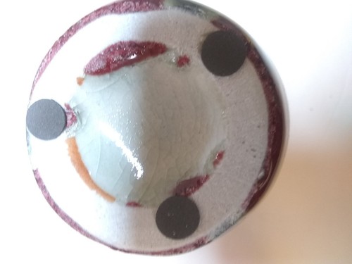 Vintage Ceramic Pottery Vase Drip Glaze Retro Boho Mid-Century Modern 6" tall - Picture 7 of 8