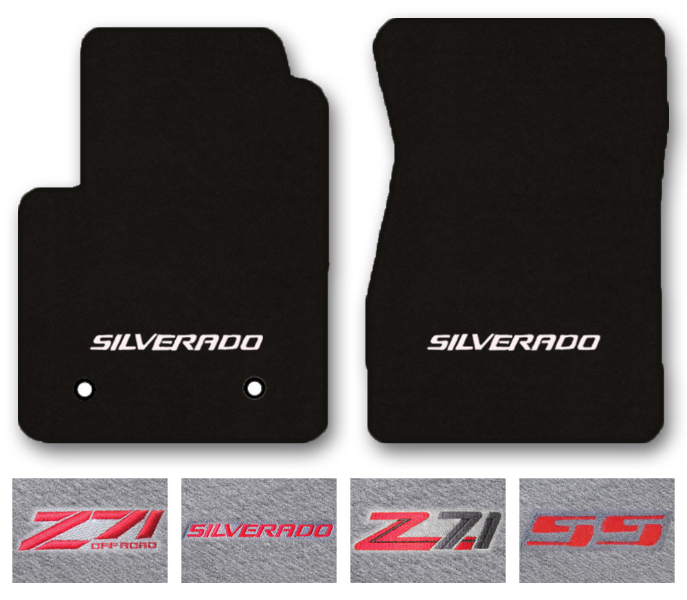 2pc Carpet Floor Mats for 1999-2018 Chevy Silverado/Z71 - Choose