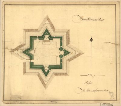 20'' x 24'' 1776 Map Of Dorc̃ester Point Fort Massachusetts Boston