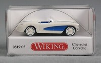 Wiking 081905/0819 05 (H0,1:87) Chevrolet Corvette - Perlweiß/Himmelblau Neuware