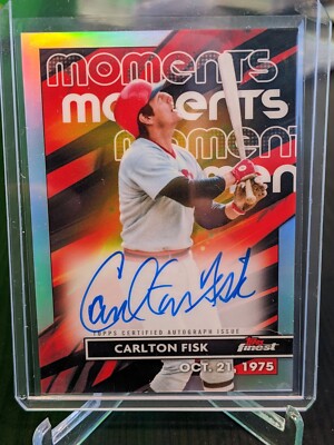 2023 Topps Finest Moments Autographs #FMA-CF - Carlton Fisk Boston Red Sox HOF