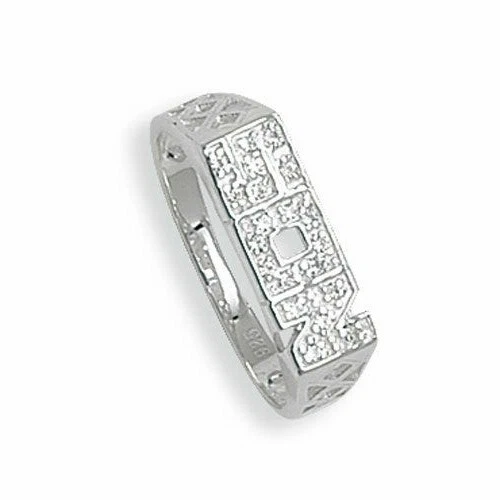 Son Gemstone Ring Basket Sides Sterling Silver 925 Hallmarked Sizes L - U - Image 2 of 3