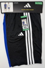 Boy's Size XL 18/20 Adidas 2-Pack Active Shorts Blue  Black