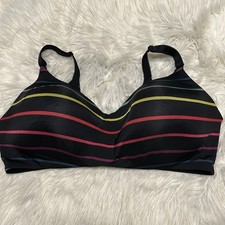 Torrid 40DD Bra Black Stripe 360 Back Smoothing Wire Free Lightly Lined Everyday