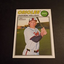 JACKSON HOLLIDAY 2026 Topps Heritage SP BANNER VARIATION card #218 ORIOLES