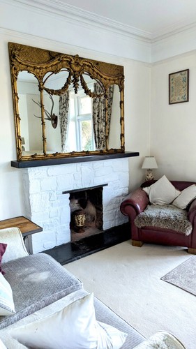 STUNNING Large Antique French Mirror Overmantel Carved Wood & Gesso Gilt - Bild 18 von 18