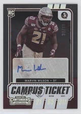 2021 Contenders Draft Picks College Campus Ticket 34/99 Marvin Wilson Auto 4z8