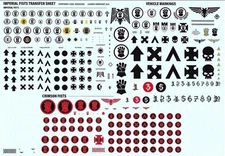 Imperial Fists/Crimson Fists - Transfer Sheet/Decals - Warhammer 40K