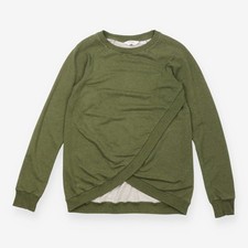 Seraphine Maternity Nursing Sweatshirt Crossover Design Green, XS / UK6 / EUR34