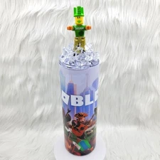 Roblox skinny tumbler drinking cup 20 Oz. with ice topper NEW.