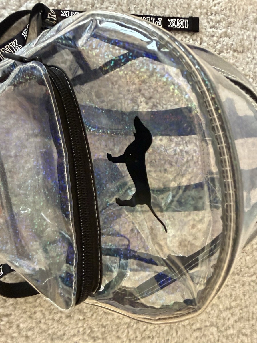 Victoria’s Secret PINK Clear Glitter Mini Backpack Concert Stadium Bag PINK Victoria main image 2