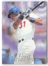 1995 Fleer Baseball Flair Mike Piazza Infield Power #7 Los Angeles Dodgers