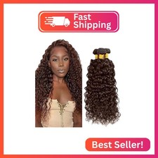 Ratheinhi Brown Bundles Human Hair Bundles Water Wave 16 18 20 Inch 4 Chocolate