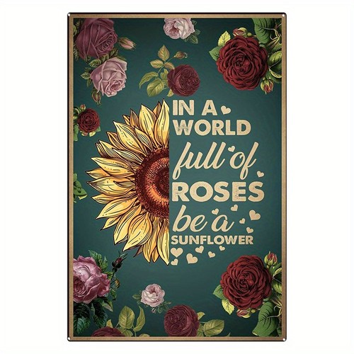 vintage-sunflower-rose-art-quote-tin-sign-garden-home-wall-art-decor