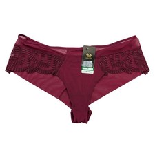 Wacoal 845396 After Dark Tanga Panty Size Large Red Plum NWT