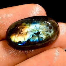 25 Ct Natural Flashy Labradorite Oval Shape Cabochon Loose Gemstone 25X15X8 mm