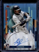 2025 Topps Finest Ryan Bliss Auto RC Sky Blue Refractor Rookie #/150 Mariners