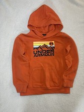 Under Armour orange pullover hoodie boy sz 7