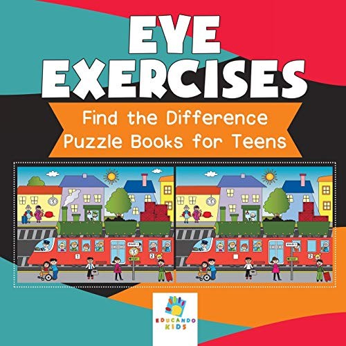Eye Exercises | Find the Difference Puzzle Books for Teens by Kids New<-