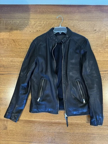 ALLSAINTS Cora Leather Jacket Size  M   BLACK - product listing photo