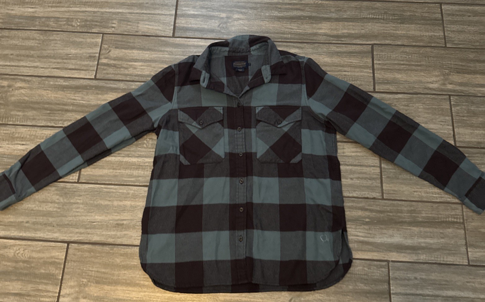 Pendleton Men Medium Wool Flannel Long Sleeve - image 2